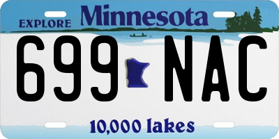 MN license plate 699NAC