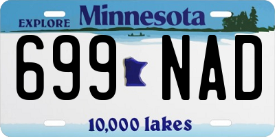 MN license plate 699NAD