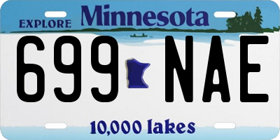 MN license plate 699NAE