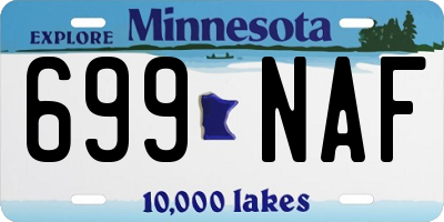 MN license plate 699NAF