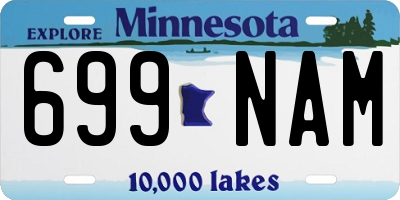 MN license plate 699NAM