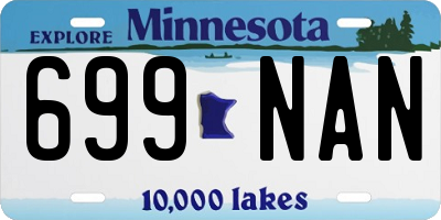 MN license plate 699NAN