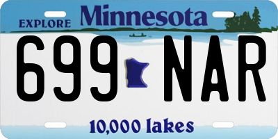 MN license plate 699NAR