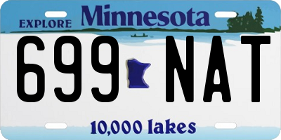 MN license plate 699NAT