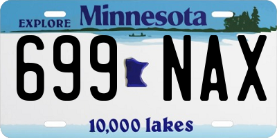 MN license plate 699NAX