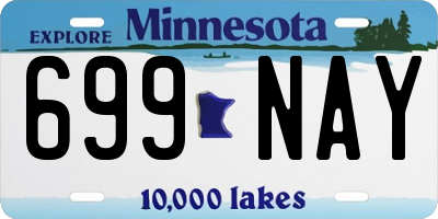 MN license plate 699NAY