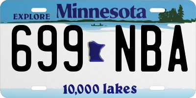 MN license plate 699NBA