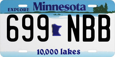 MN license plate 699NBB