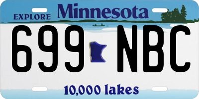 MN license plate 699NBC