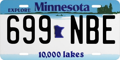 MN license plate 699NBE