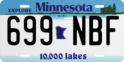 MN license plate 699NBF