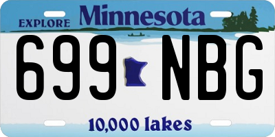 MN license plate 699NBG