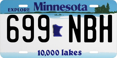 MN license plate 699NBH