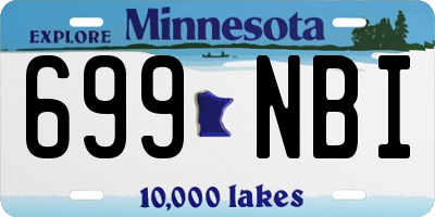 MN license plate 699NBI