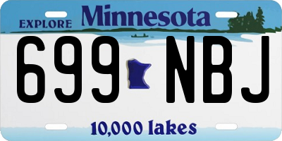 MN license plate 699NBJ