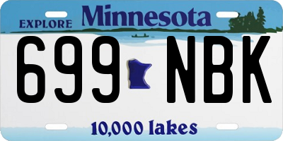 MN license plate 699NBK