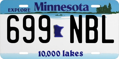 MN license plate 699NBL