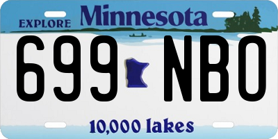 MN license plate 699NBO