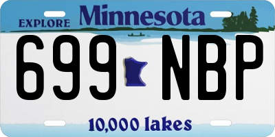 MN license plate 699NBP
