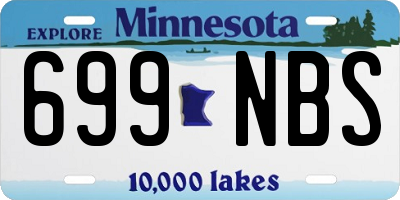 MN license plate 699NBS