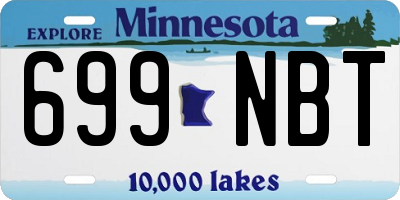 MN license plate 699NBT