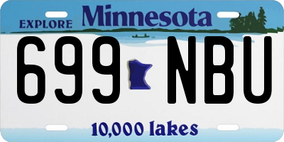 MN license plate 699NBU
