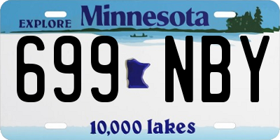 MN license plate 699NBY