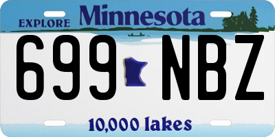 MN license plate 699NBZ