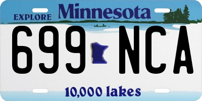 MN license plate 699NCA