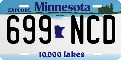 MN license plate 699NCD