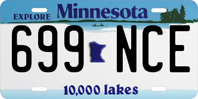 MN license plate 699NCE