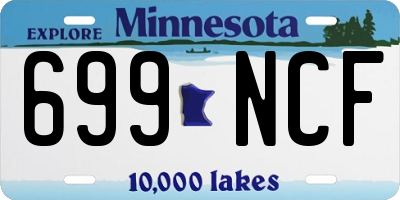 MN license plate 699NCF