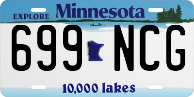 MN license plate 699NCG
