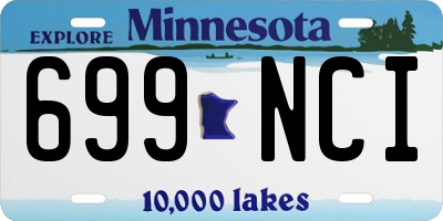 MN license plate 699NCI