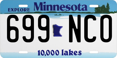 MN license plate 699NCO