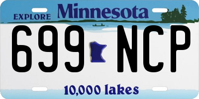 MN license plate 699NCP