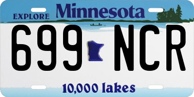 MN license plate 699NCR