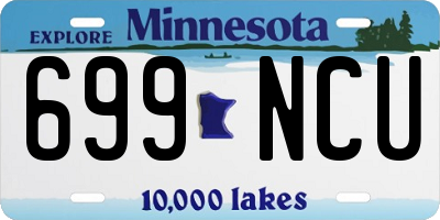 MN license plate 699NCU