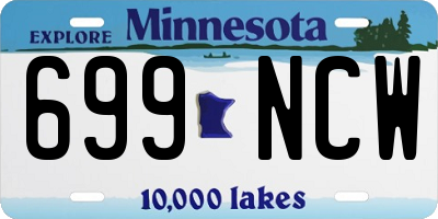 MN license plate 699NCW