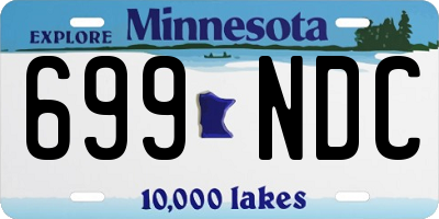 MN license plate 699NDC