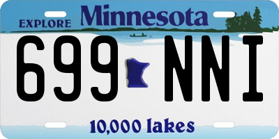 MN license plate 699NNI