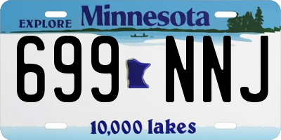 MN license plate 699NNJ