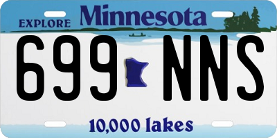 MN license plate 699NNS