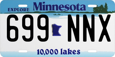 MN license plate 699NNX