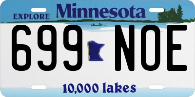 MN license plate 699NOE