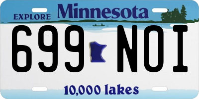 MN license plate 699NOI