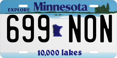 MN license plate 699NON
