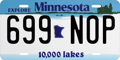 MN license plate 699NOP