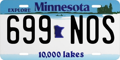 MN license plate 699NOS