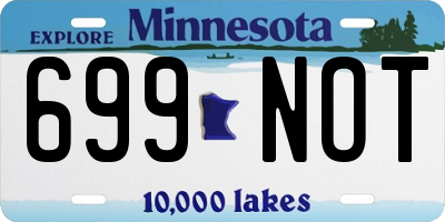 MN license plate 699NOT